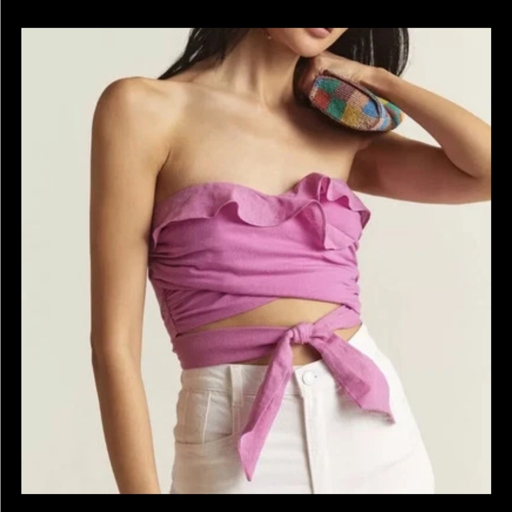 Anthropologie Elegant Pink Strapless Women's Top